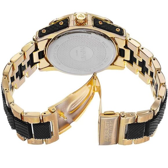 NWT Authentic August Steiner Black Dial Men's Watch - Picture 3 of 4